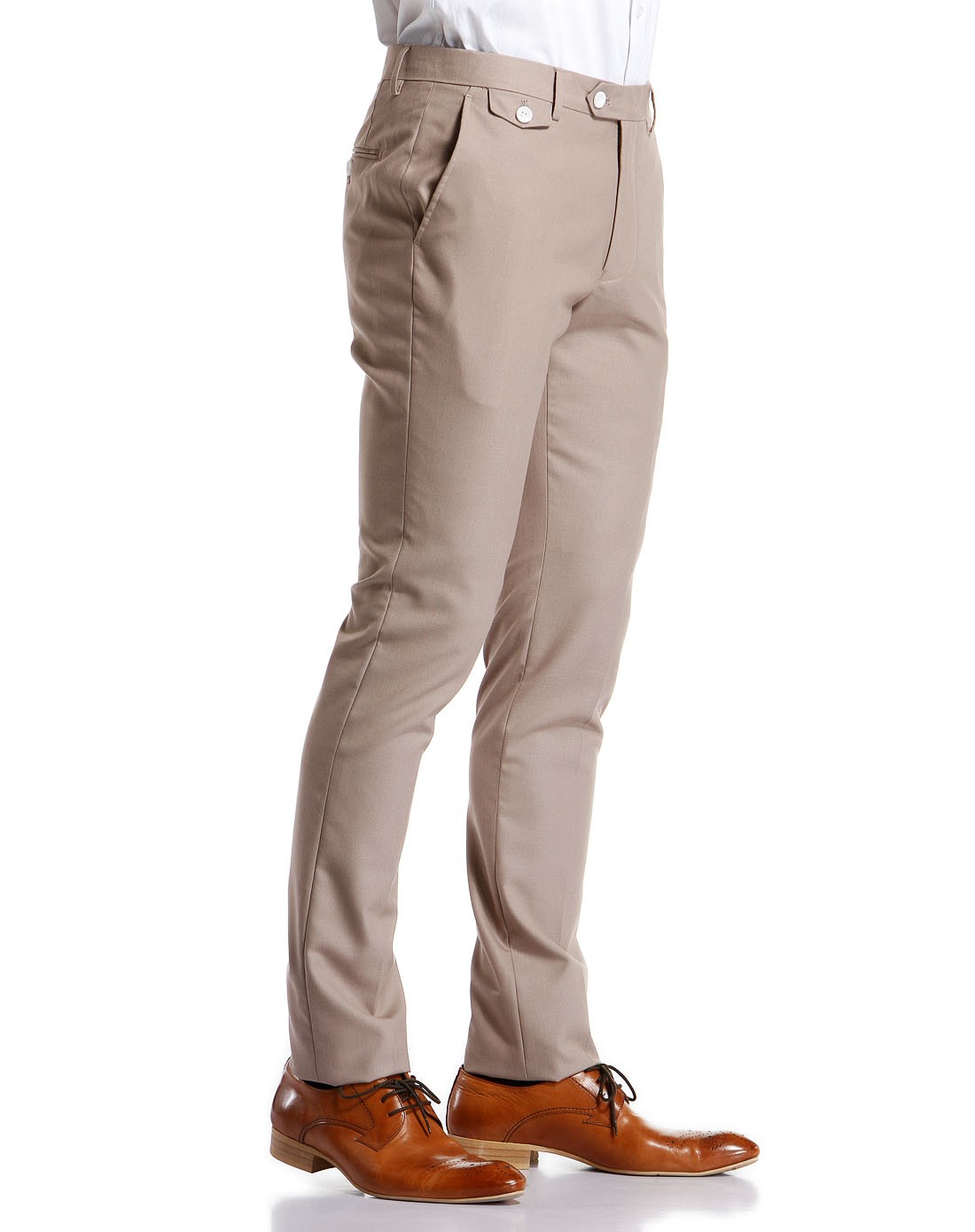 男款 米色 西裤