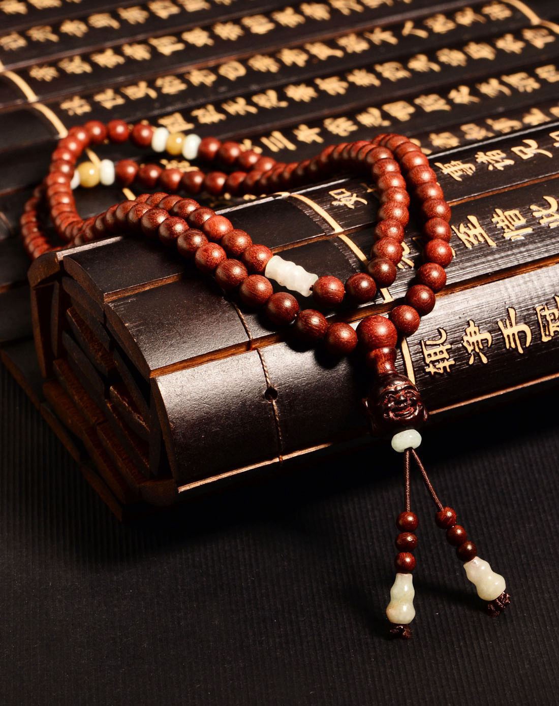 正宗老料印度小叶紫檀6mm佛珠手链108颗