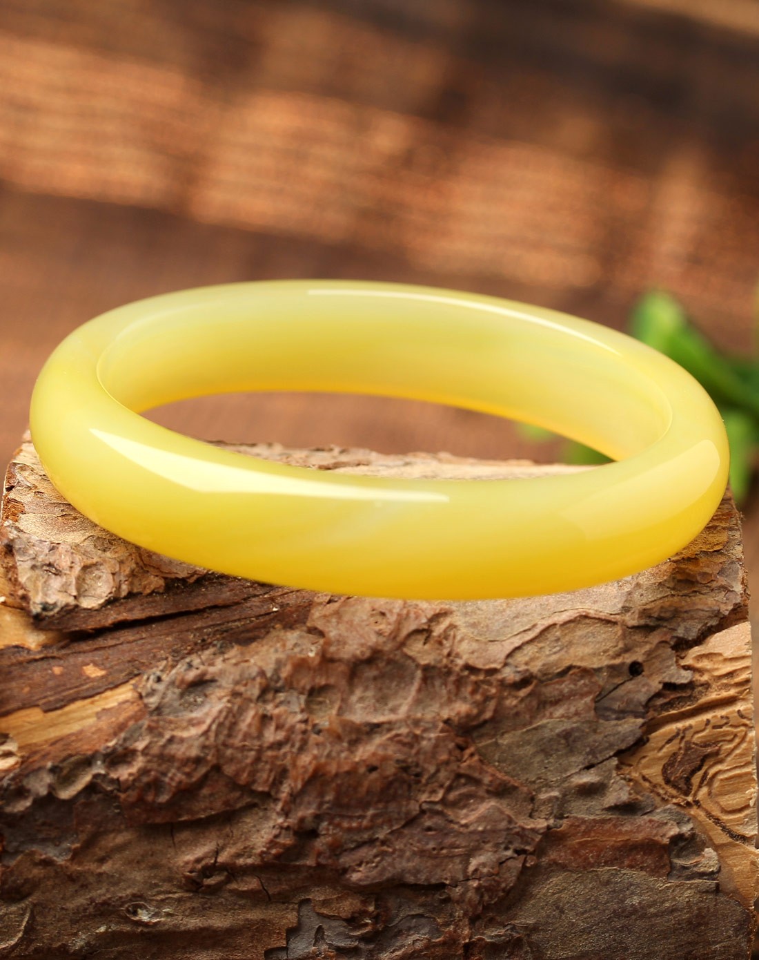 3a级巴西黄玛瑙贵妃手镯附证书