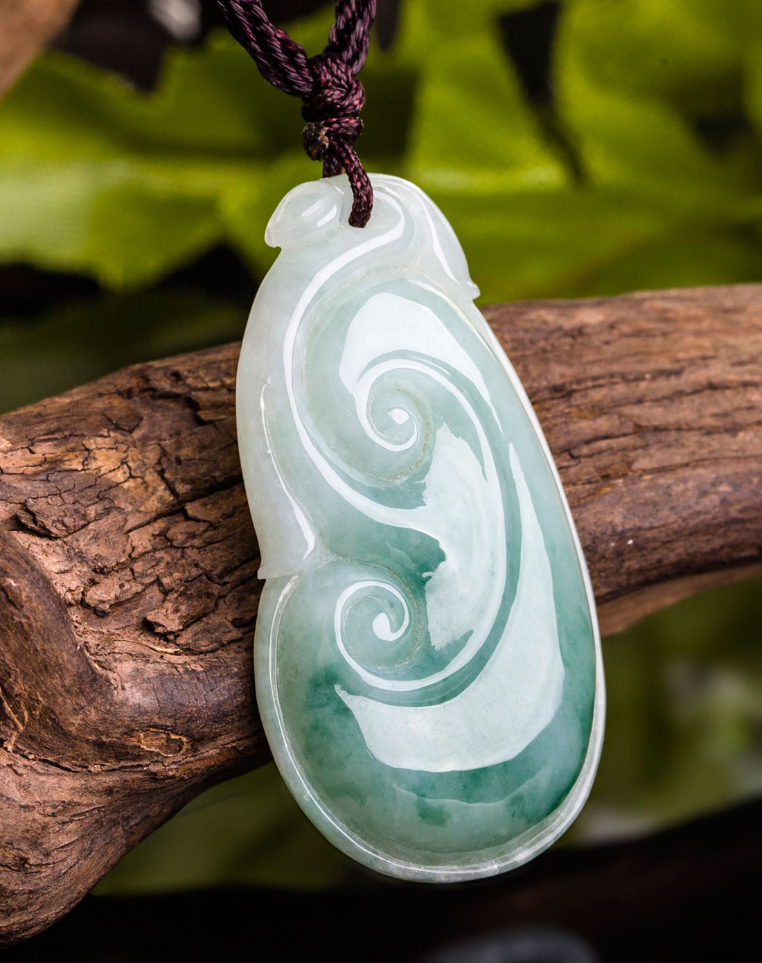 东方翡翠珠宝专场-飘花顺心如意天然a货翡翠挂件(附国检证书)