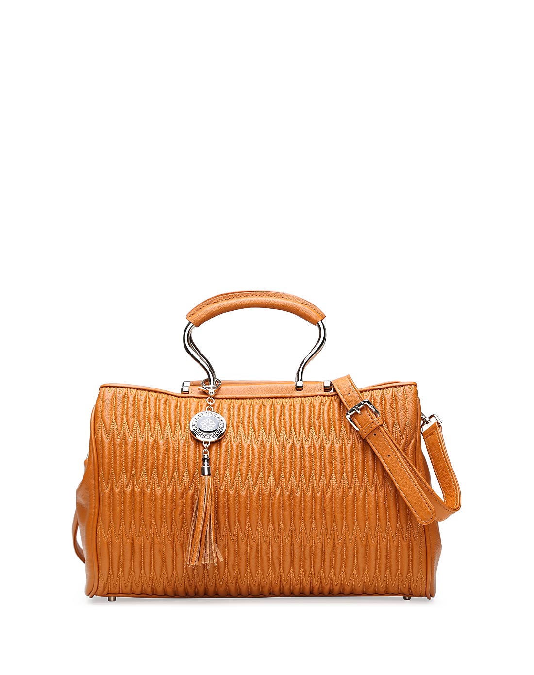 首发新款 女款低奢系列桔黄色手拎单肩包