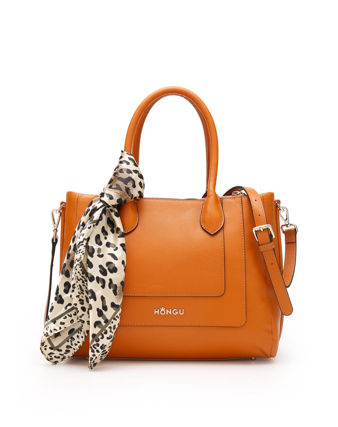 首发新款 女款低奢头层皮桔黄色手拎包