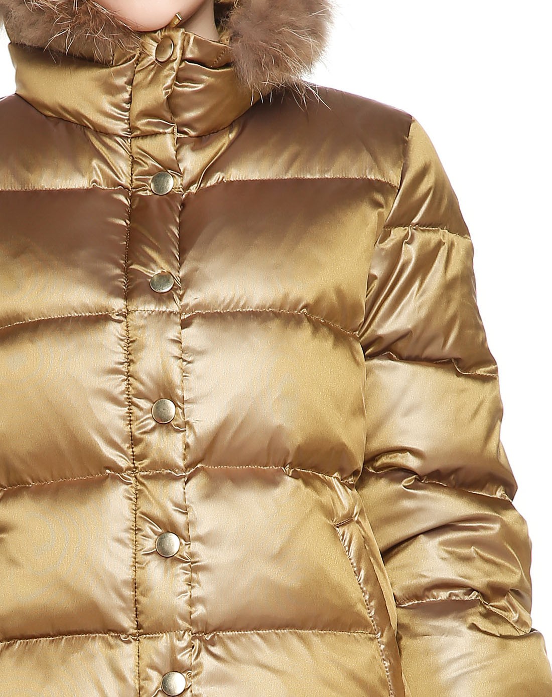 katie judith暗金色俏丽都市长袖羽绒服