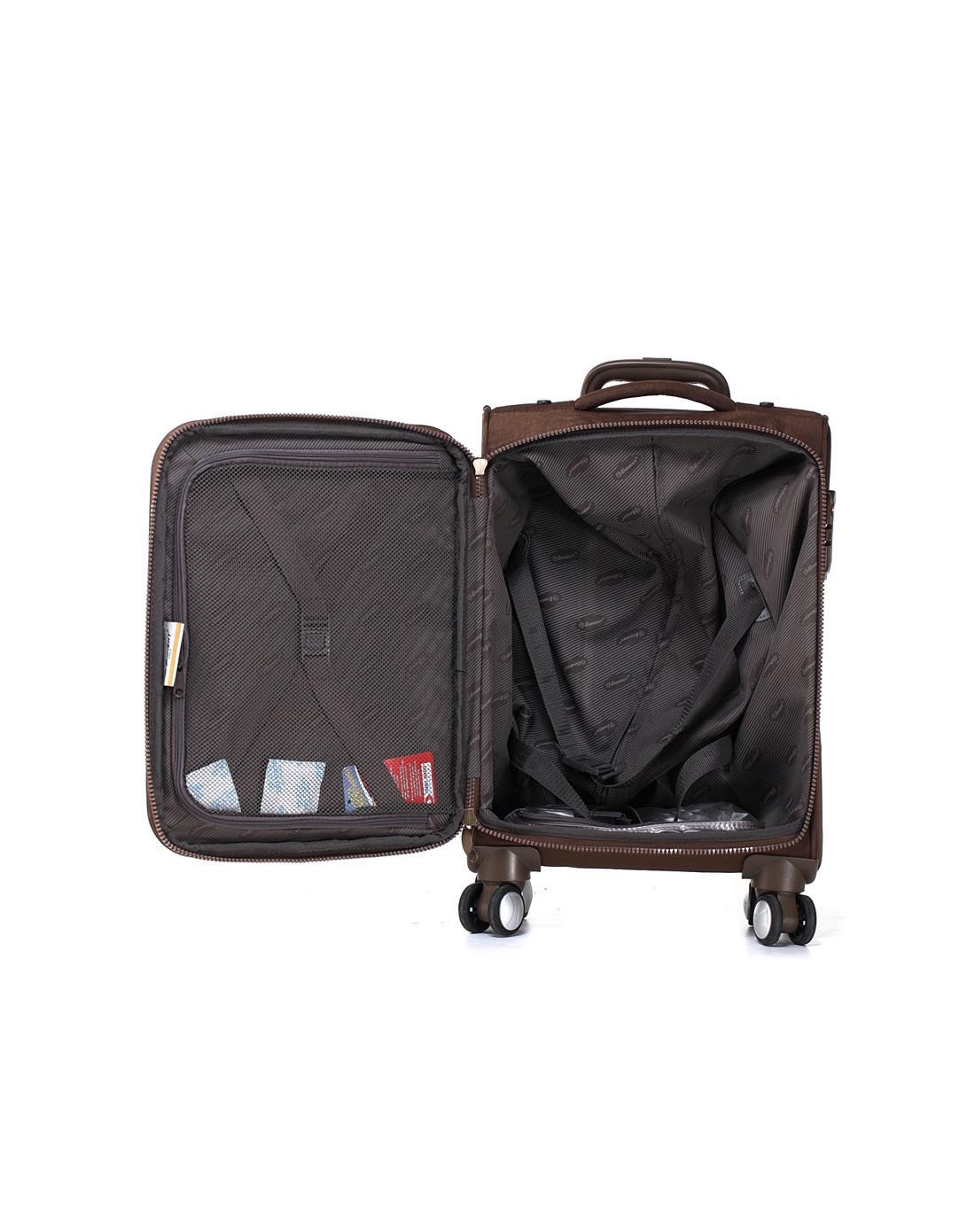 eminent拉杆箱-咖啡色18寸休闲尼龙布拉杆箱