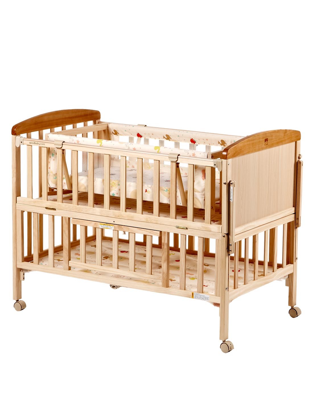 好孩子goodbaby婴儿推车专场goodbaby 多功能环保实木摇篮婴儿床mc283