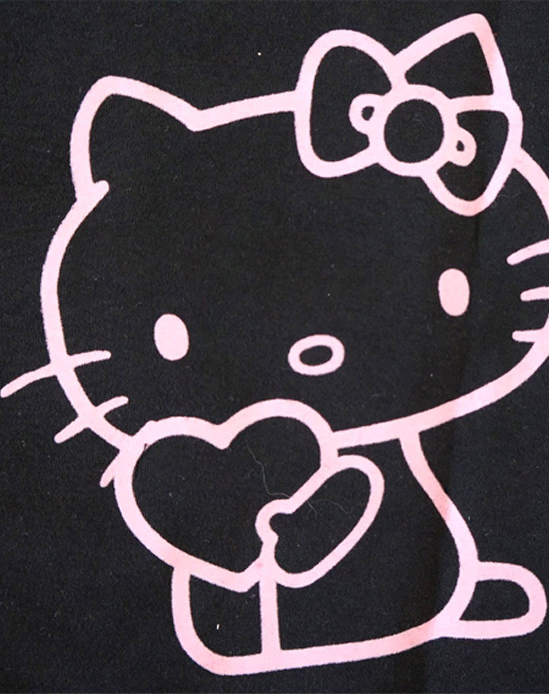 hello kitty女童黑色针织上衣k30110570_唯品会