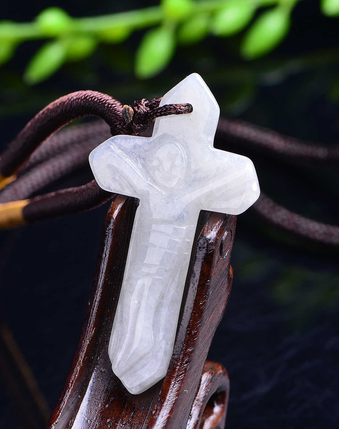 十字架翡翠项链附证书