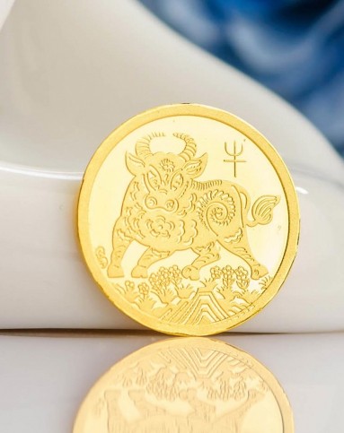 生肖鸿运(牛) 足金金币 3克-计价