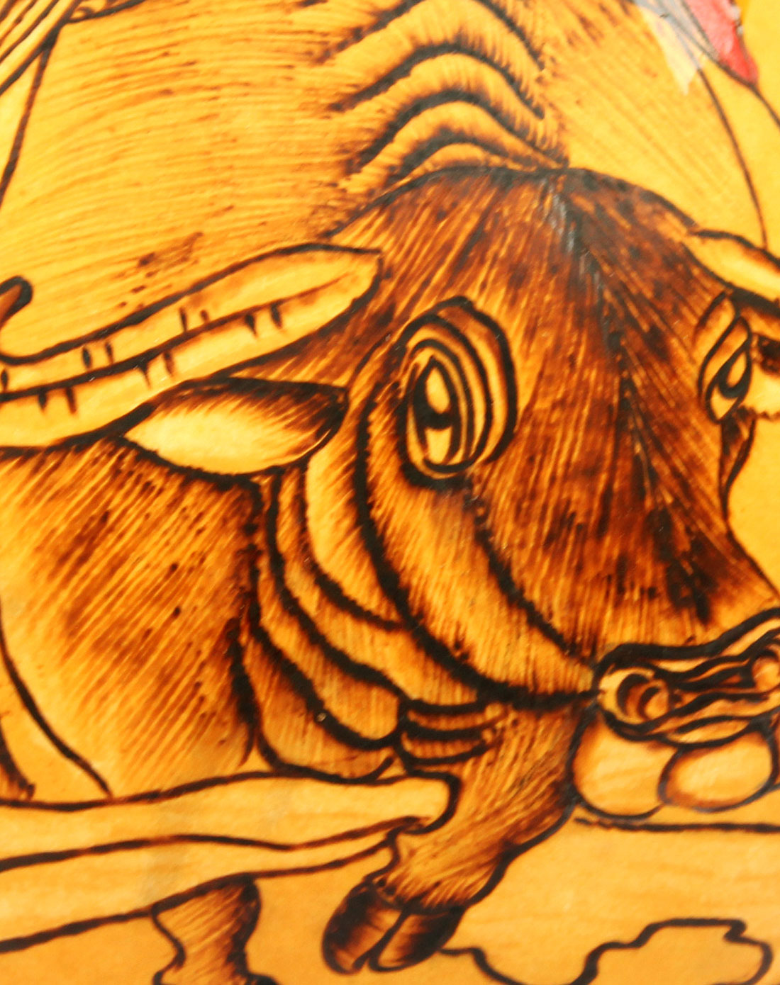 泰国烫画葫芦骑牛送福仙道摆件a