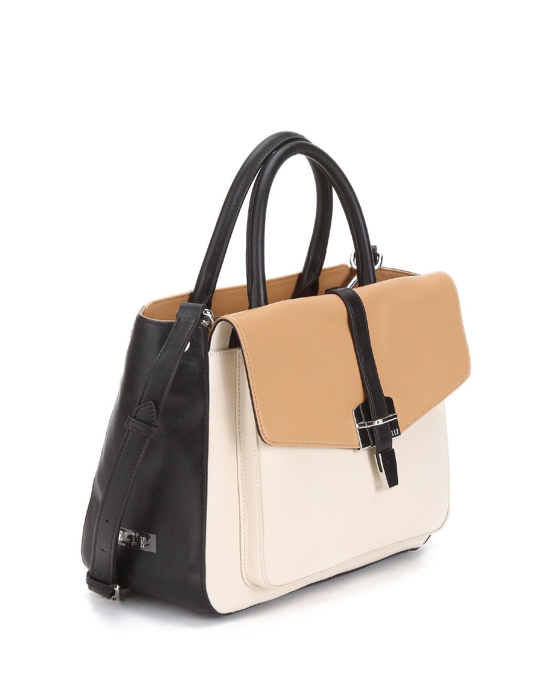 elle&jessie&jane女包elle牛皮拼色手提包e4021d40505bg_唯品会