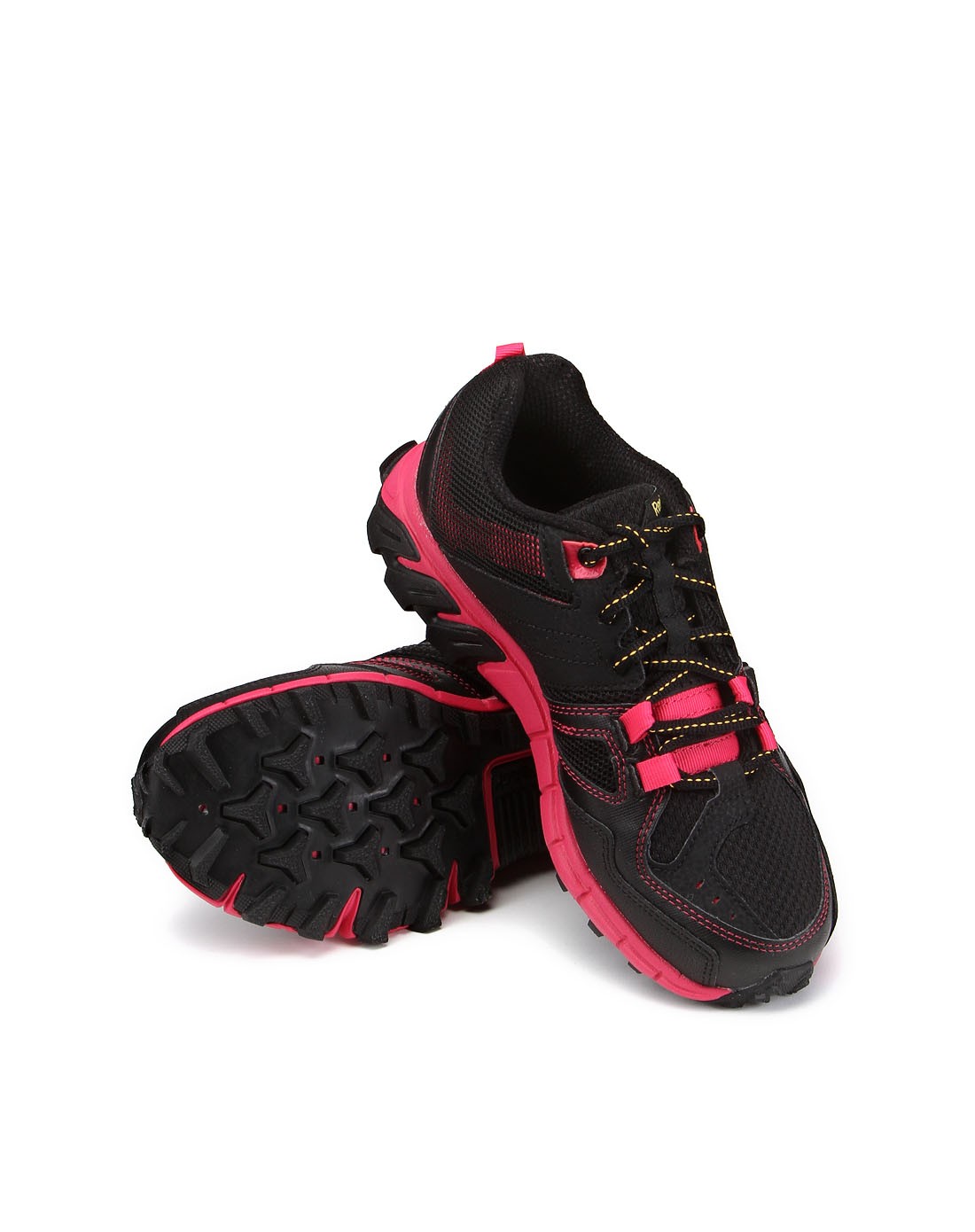 女款玫红/黑色竞步鞋 防滑缓震