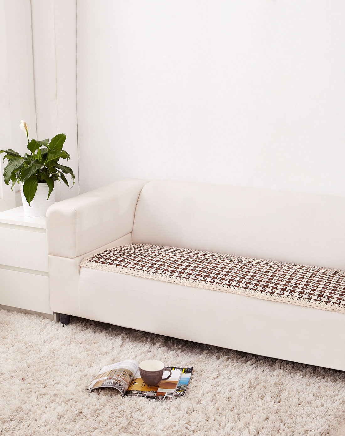 全棉编织沙发垫/坐垫-飘窗70*150cm