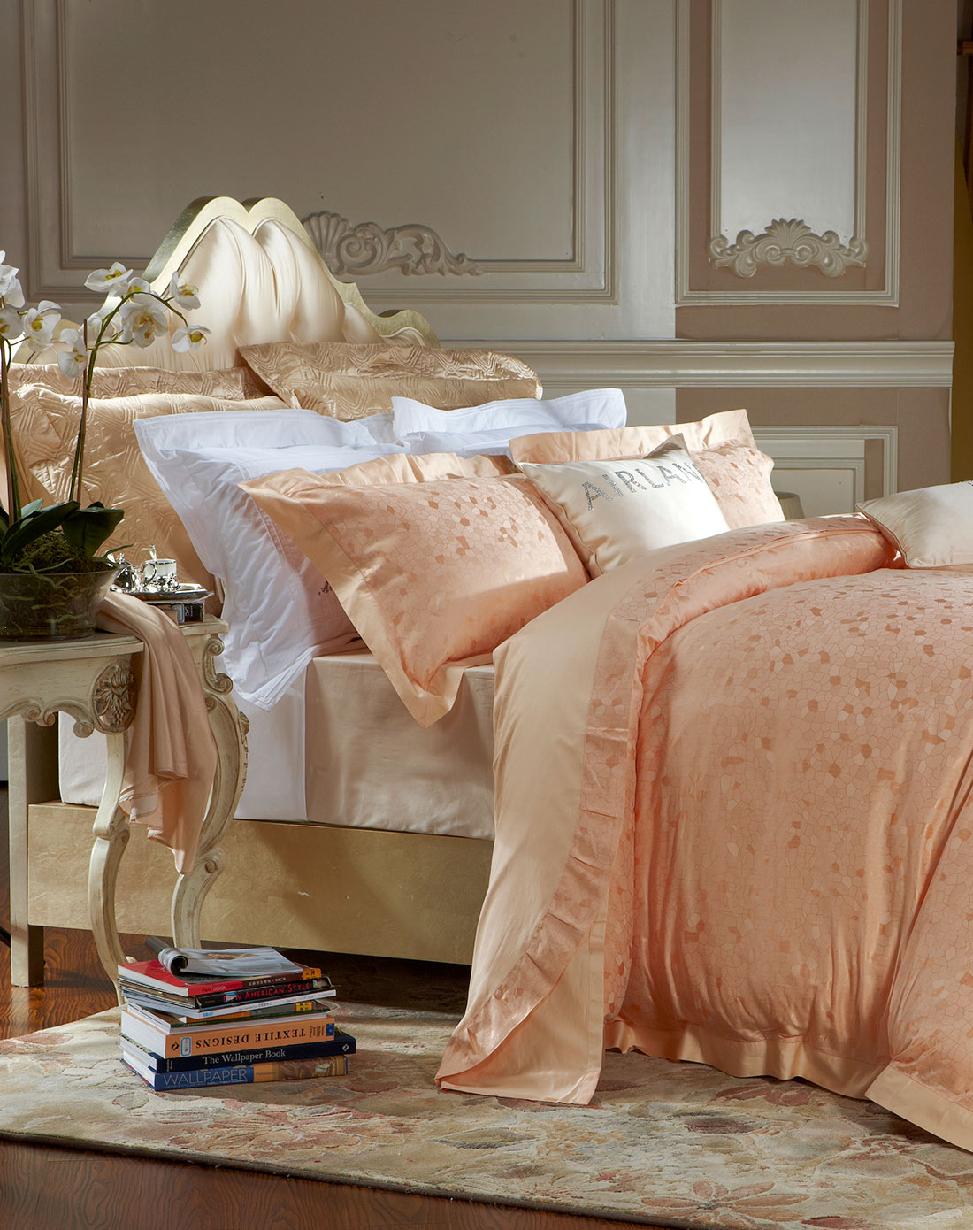 雅兰airland家纺专场f024全棉提花床单四件套(b款)件 焦糖玛奇朵 1.