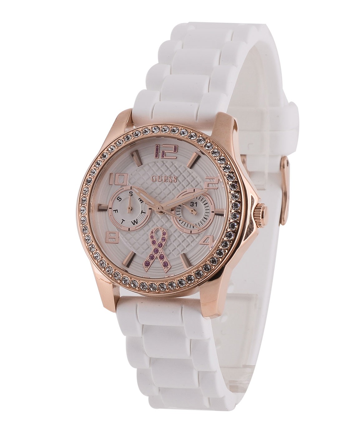 guess手表专场-2015春夏新款浪漫粉色丝带女士腕表