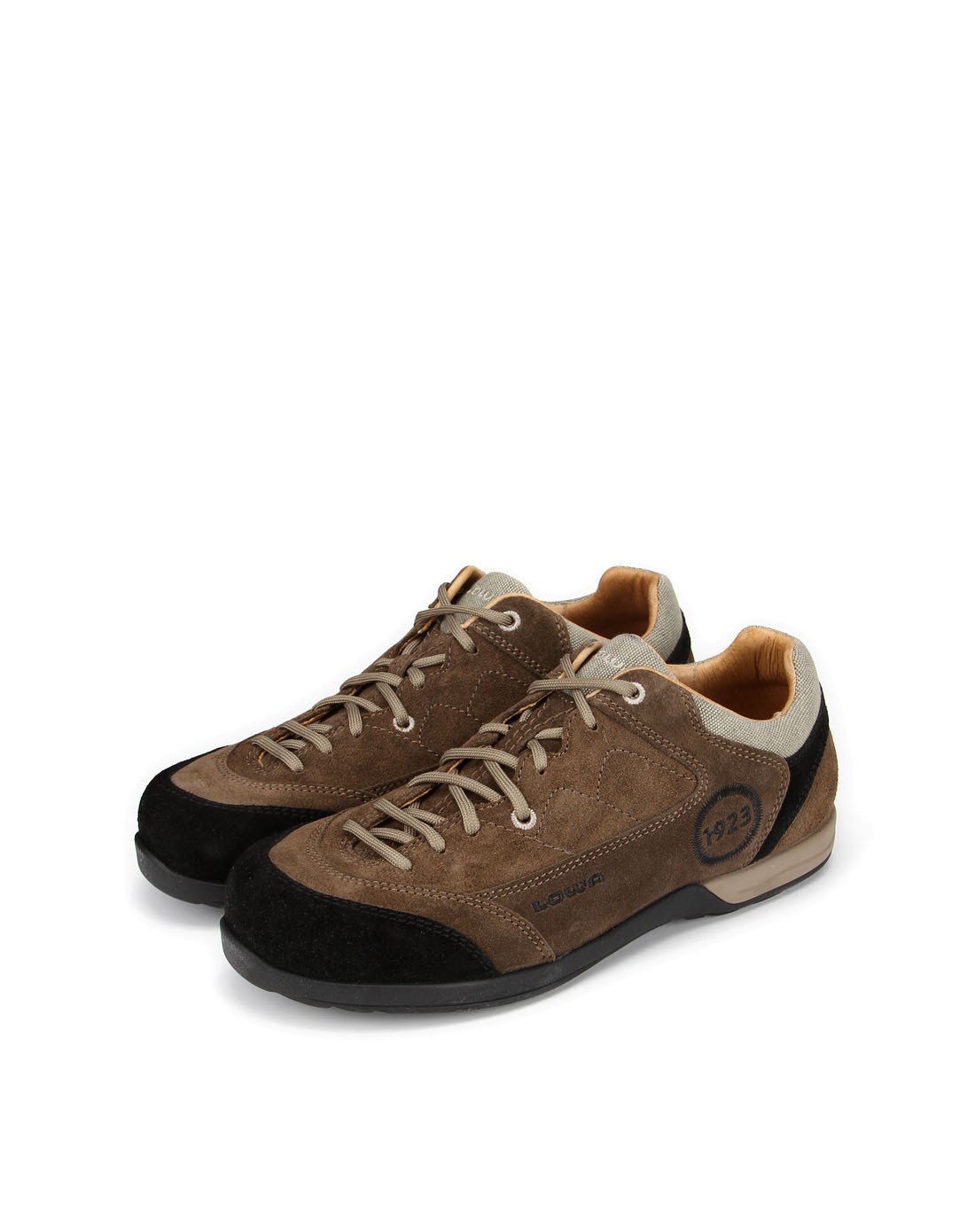 lowa 进口手工 男款橄榄色低帮休闲鞋 绒面牛皮防滑