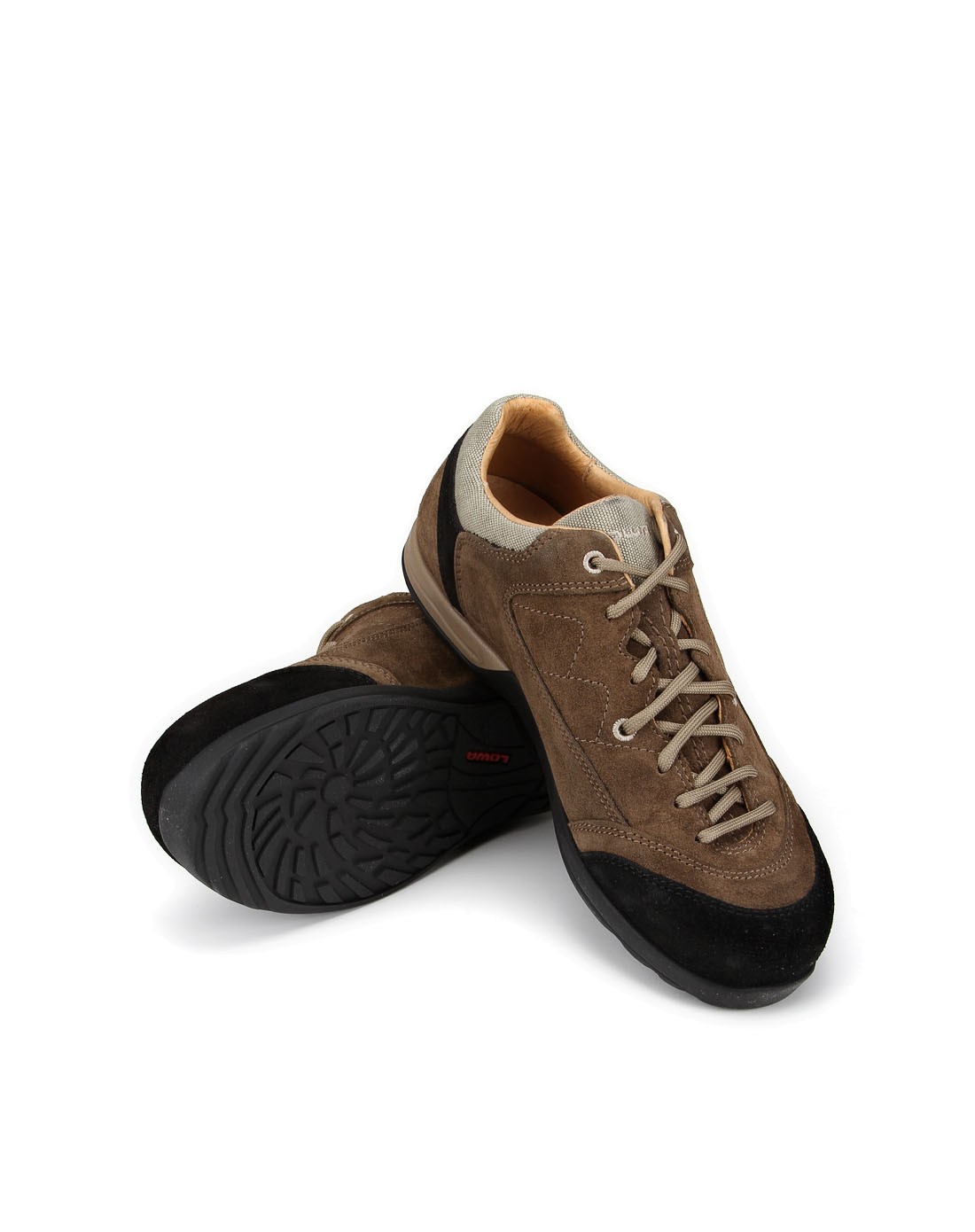 lowa 进口手工 男款橄榄色低帮休闲鞋 绒面牛皮防滑