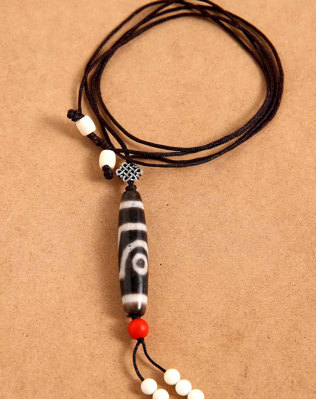 (西藏)极品老天珠-藏式天然天珠挂件(附证书)