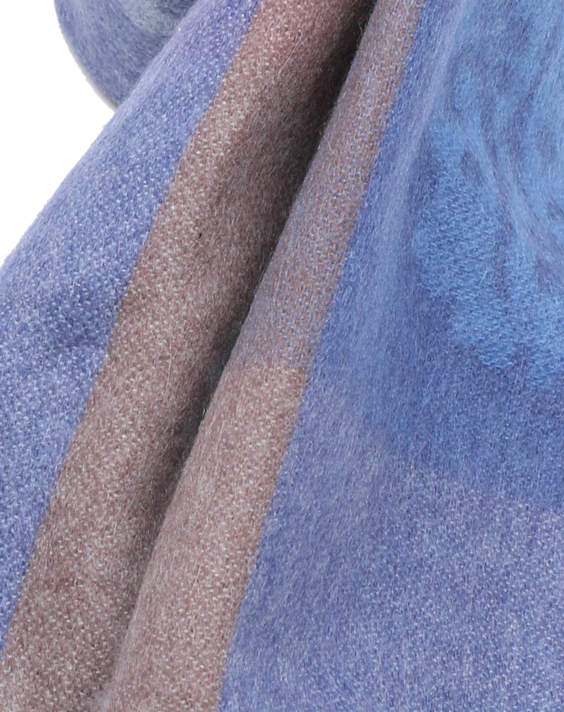 山羊绒100%轻起毛提花围巾