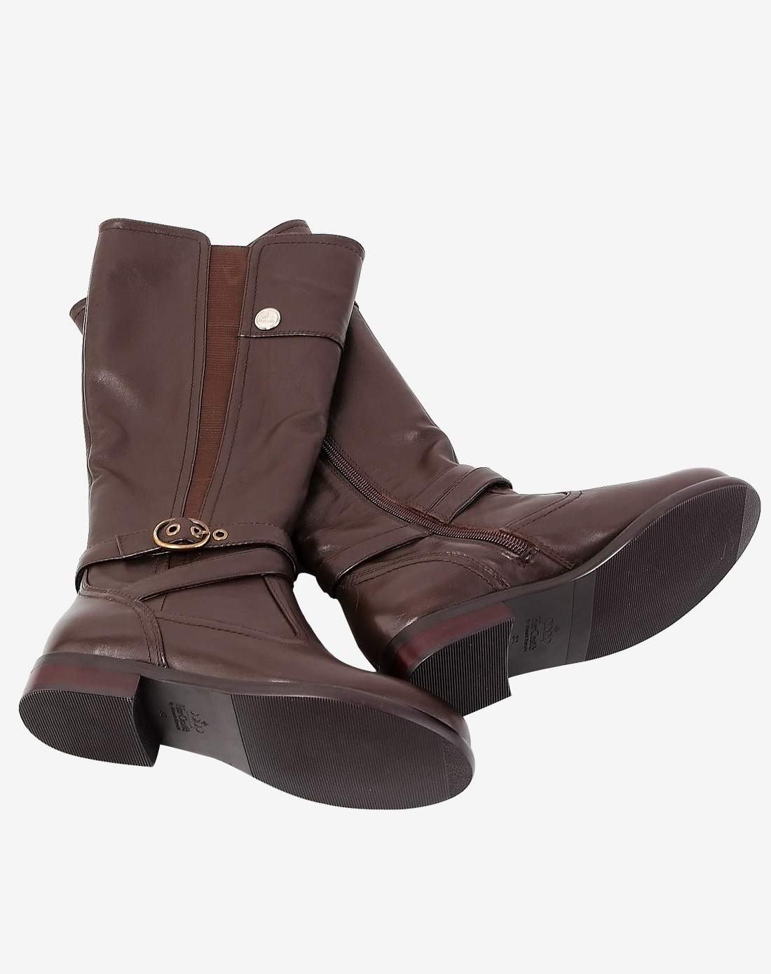 非洲棕色小牛皮马靴