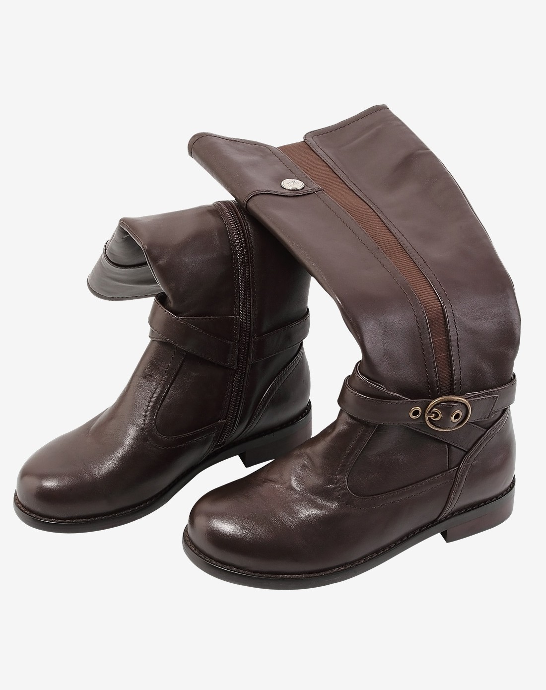 非洲棕色小牛皮马靴