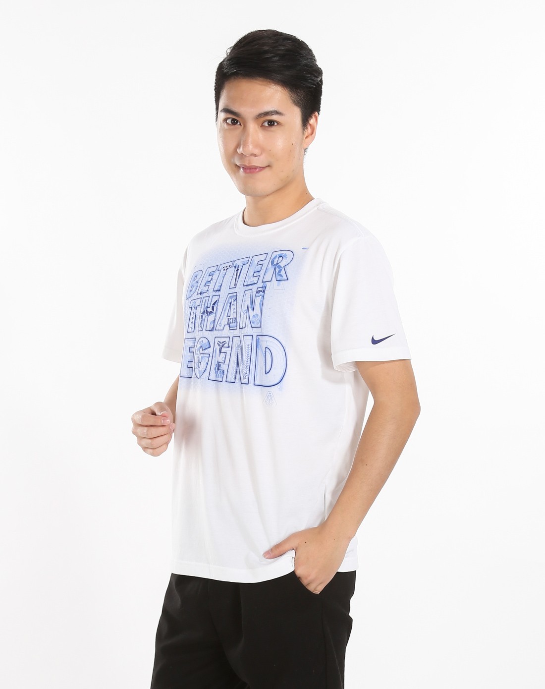 男款白色篮球系列短袖t恤 运动百搭