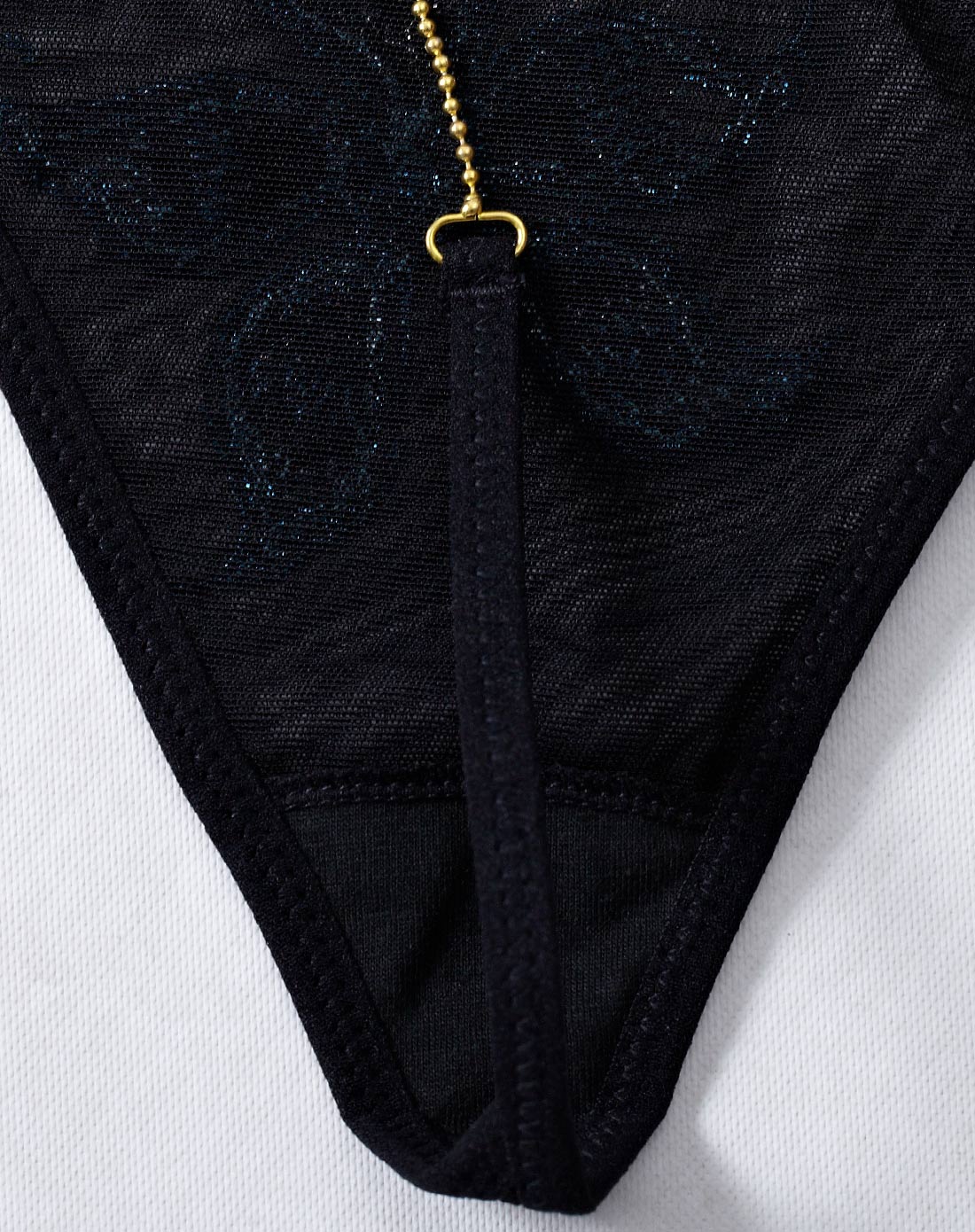 端庄黑色低腰性感丁字裤3条装