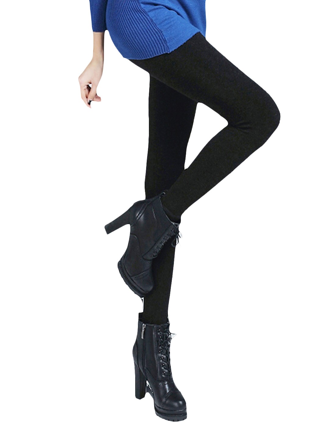 七彩黑超弹一体裤