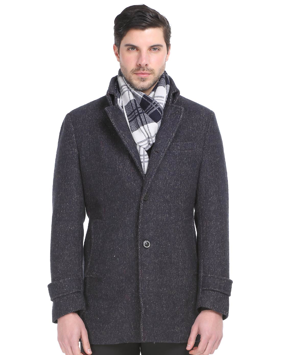 雷尼尔·菲迪rainier fiddy男装移动端专场藏青色成熟稳重长袖风衣