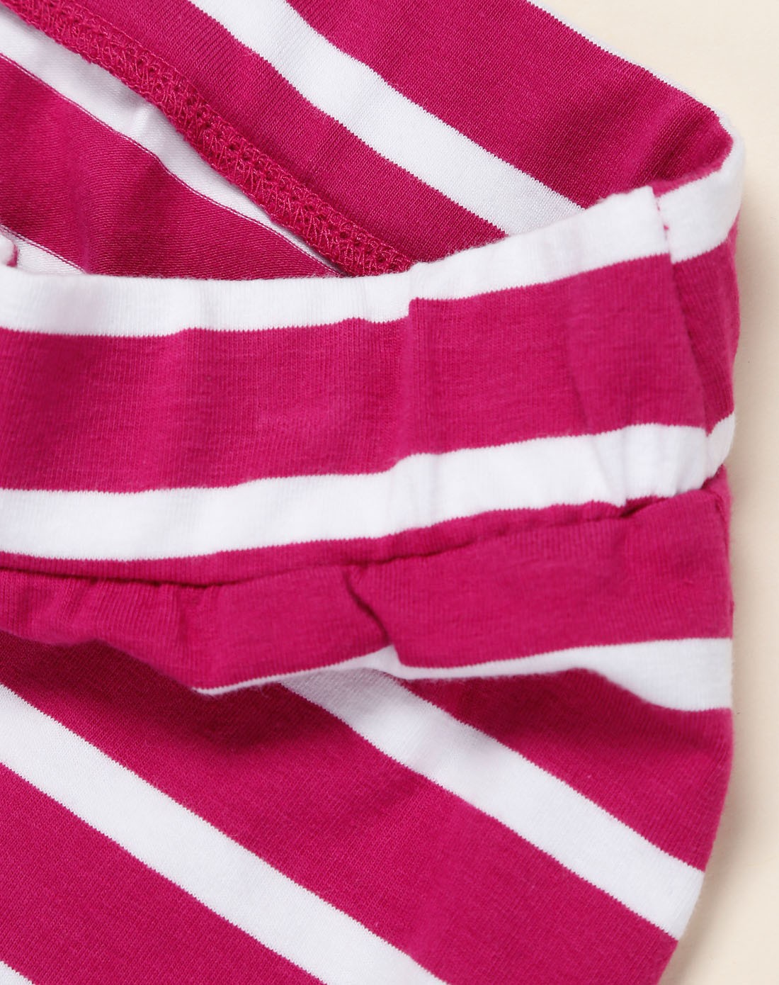 女童粉紫红色条纹经典款微弹直筒半身裙