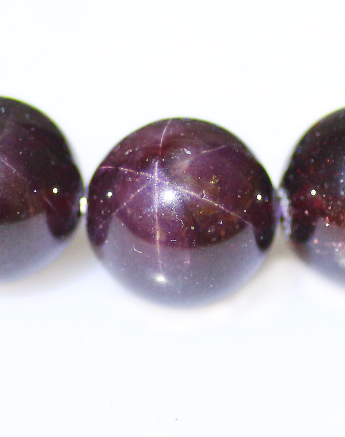 助孕必备天然星光石榴石圆珠手链10mm 附证书