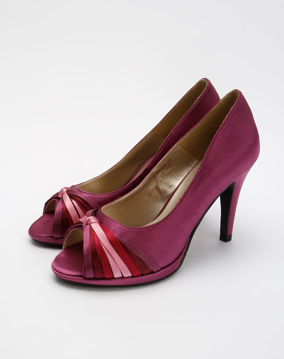 接吻猫kisscat女鞋专场 kisscat紫红色时尚休闲高跟鞋