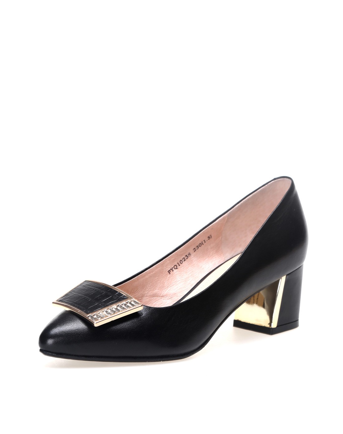 百田森ptson女鞋专场 > 百田森ptson 2015新款黑色欧美单鞋