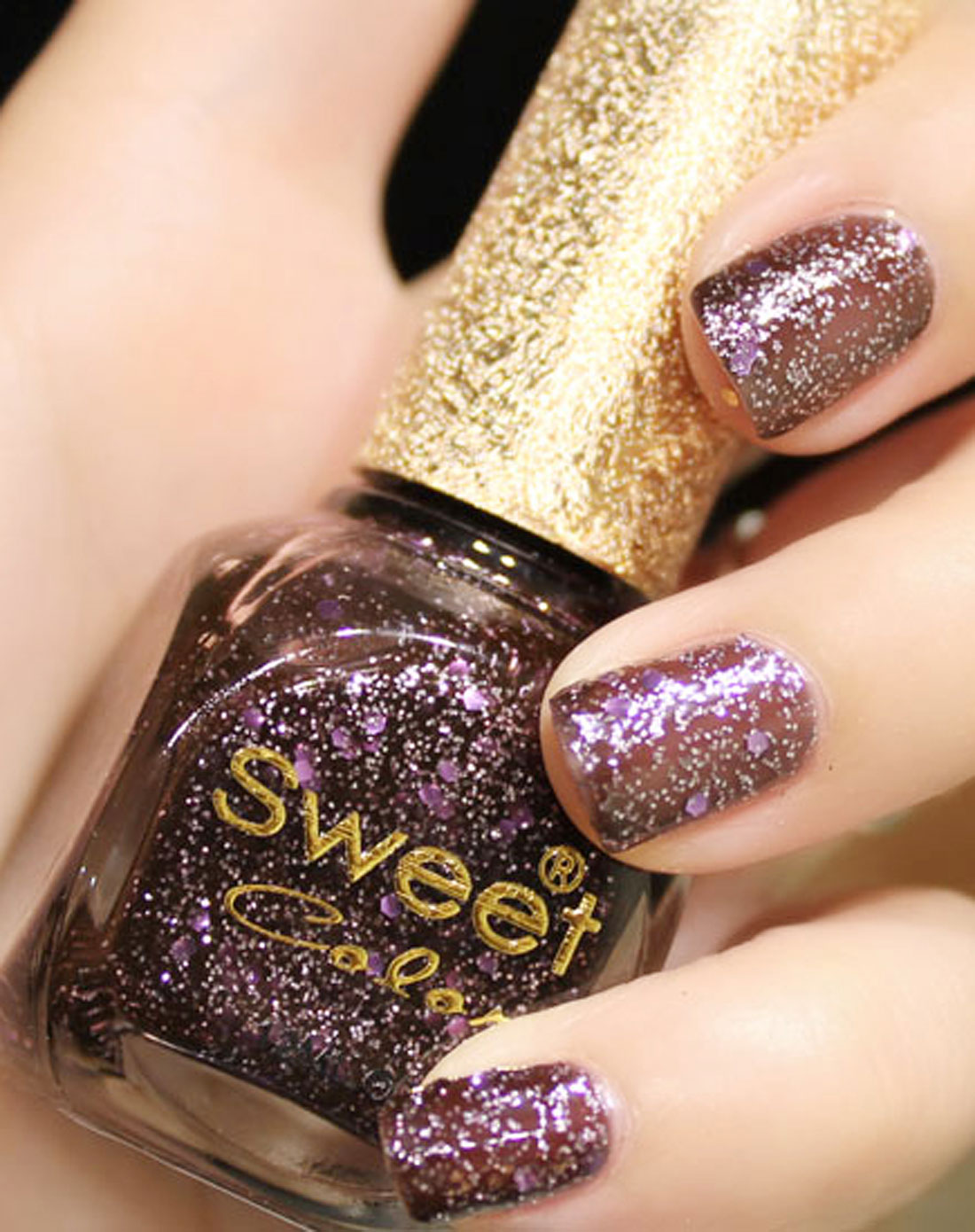 紫黑色亮片系列指甲油 12ml