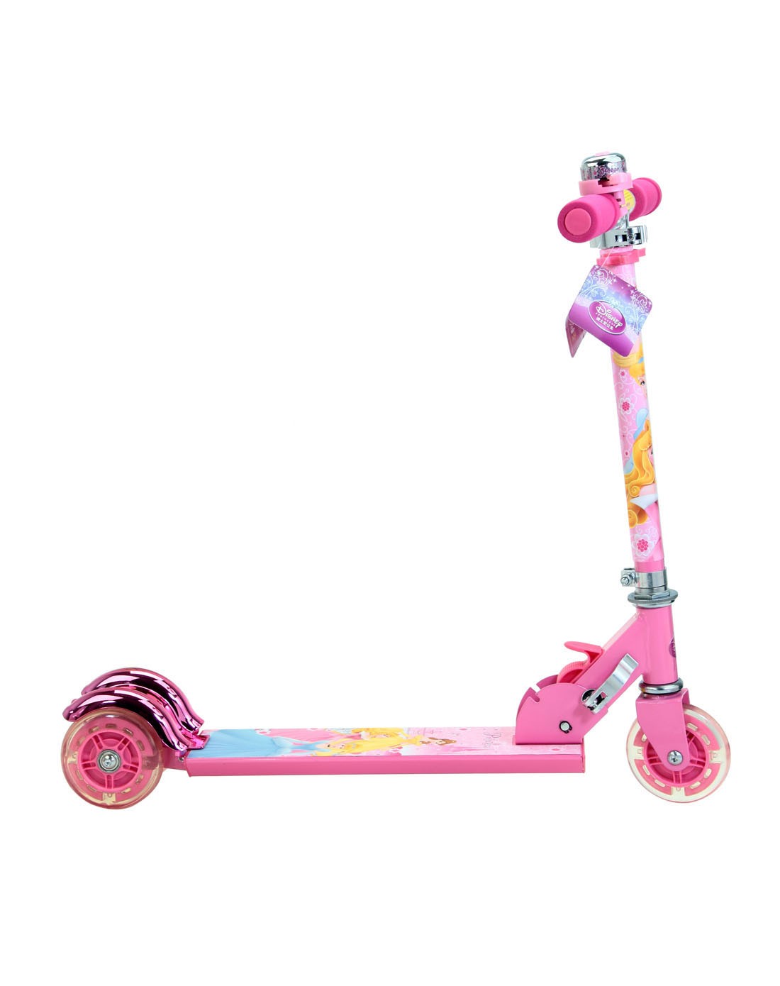 「爆款」迪士尼disney 三轮闪光粉色公主滑板车「质量保证」