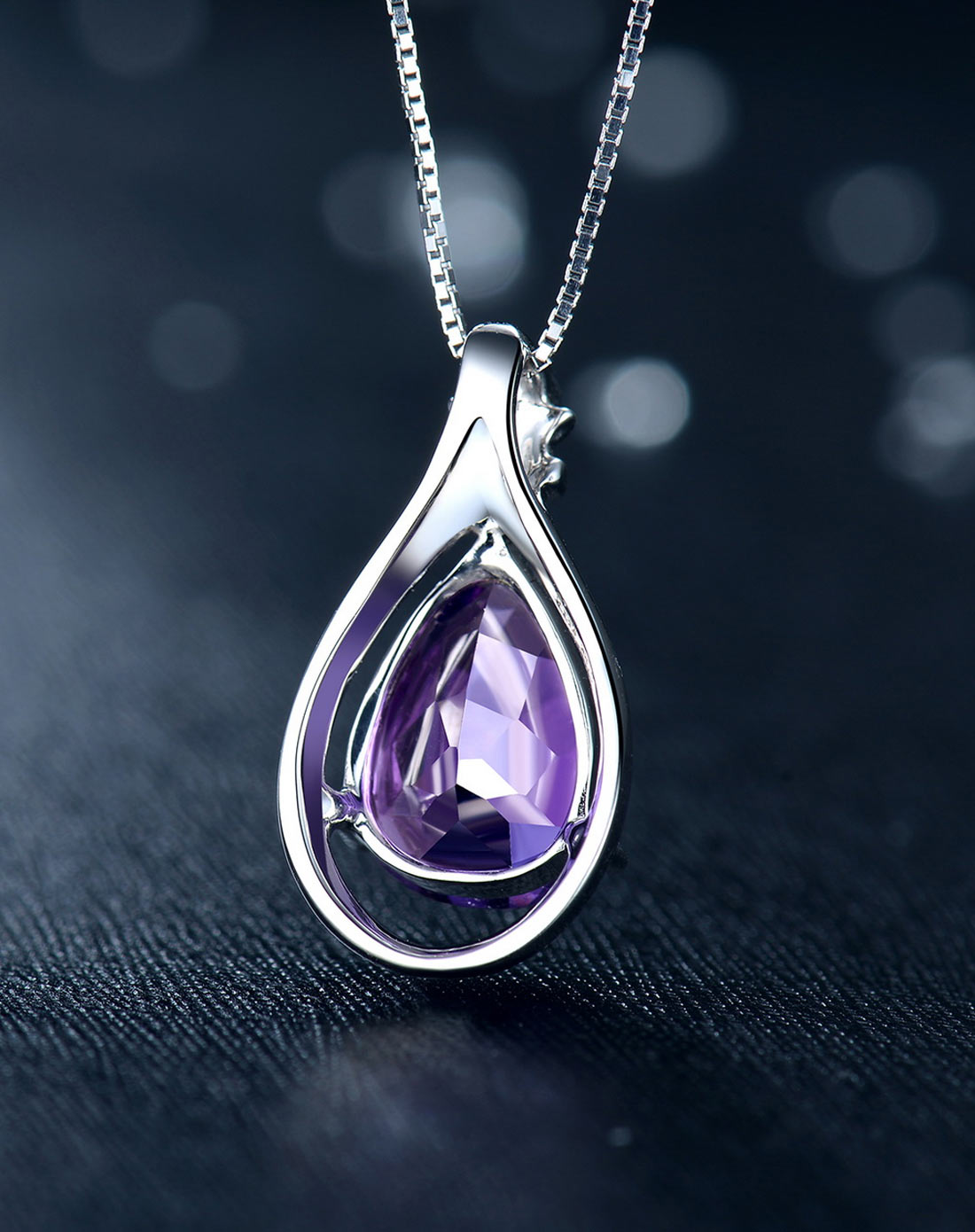 珂兰钻石饰品专场-10k金紫水晶葫芦吊坠