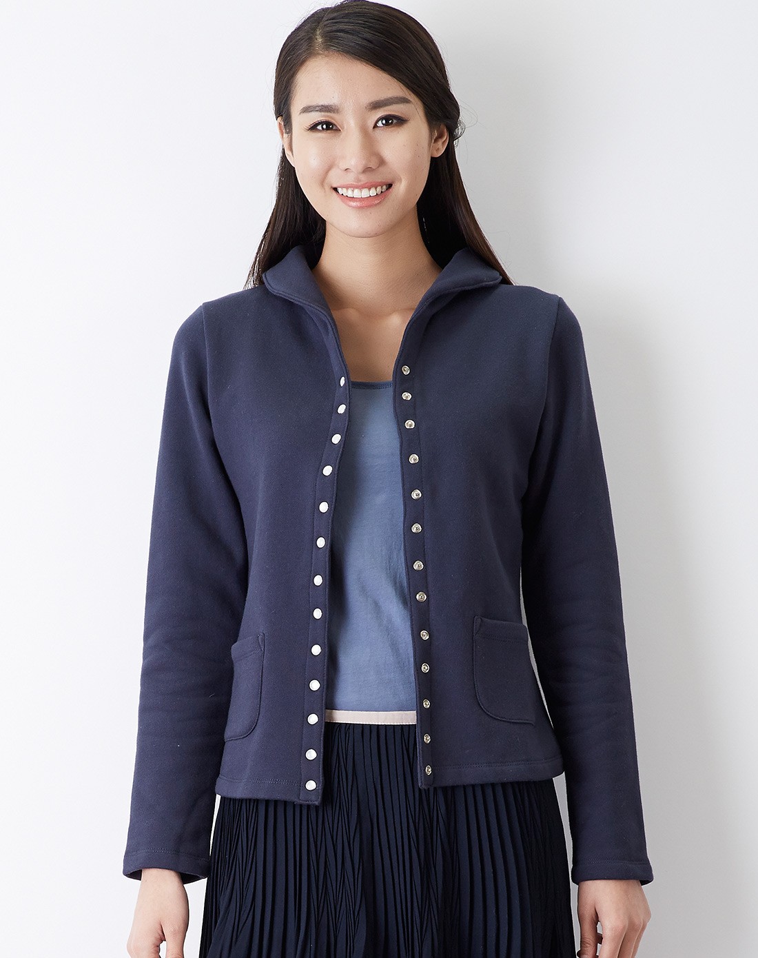 初棉女装专场 > 加绒加厚青果领针织开衫