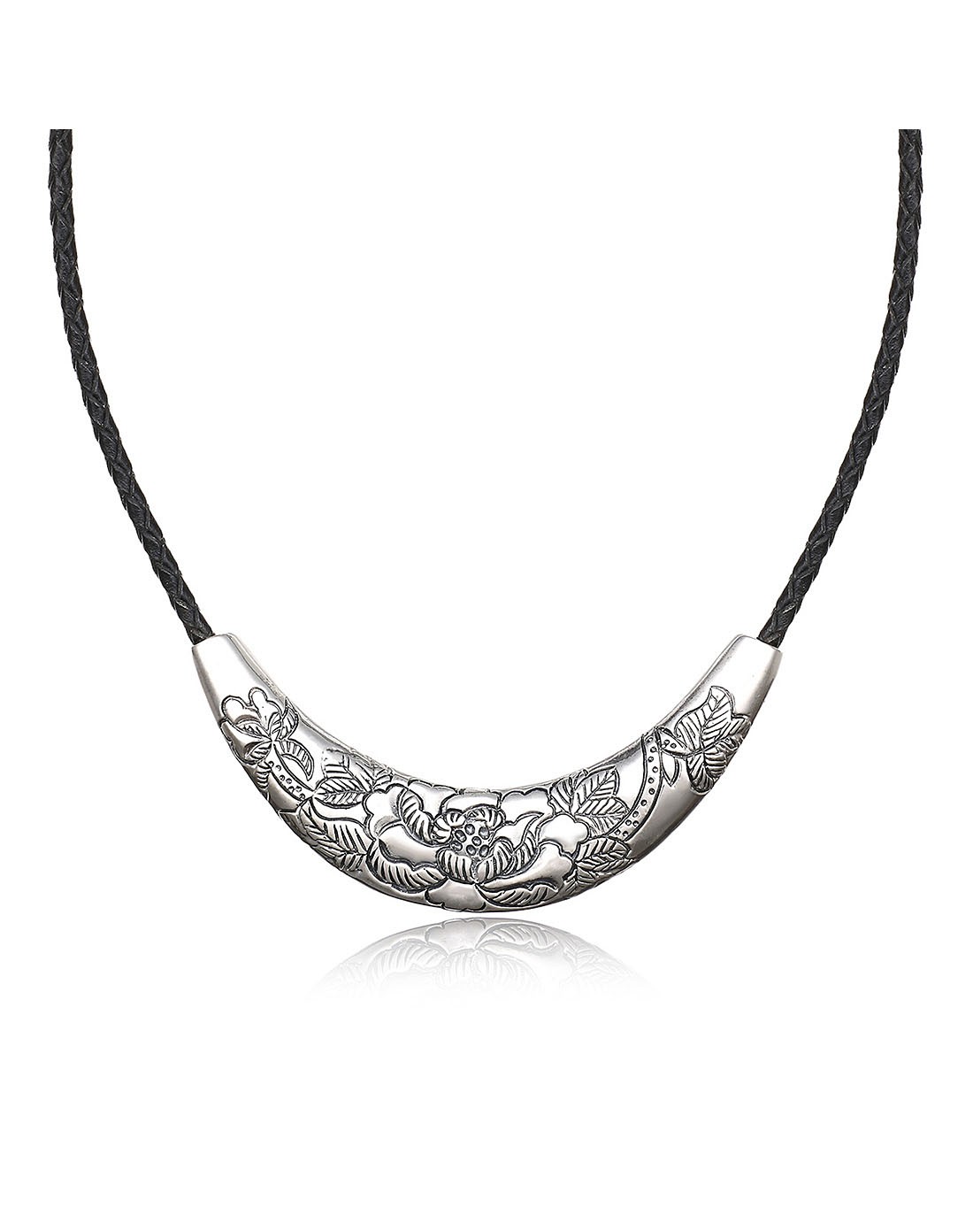 荣庆祥银饰专场-清迈纯手工富贵花开吊坠(送编织皮绳)