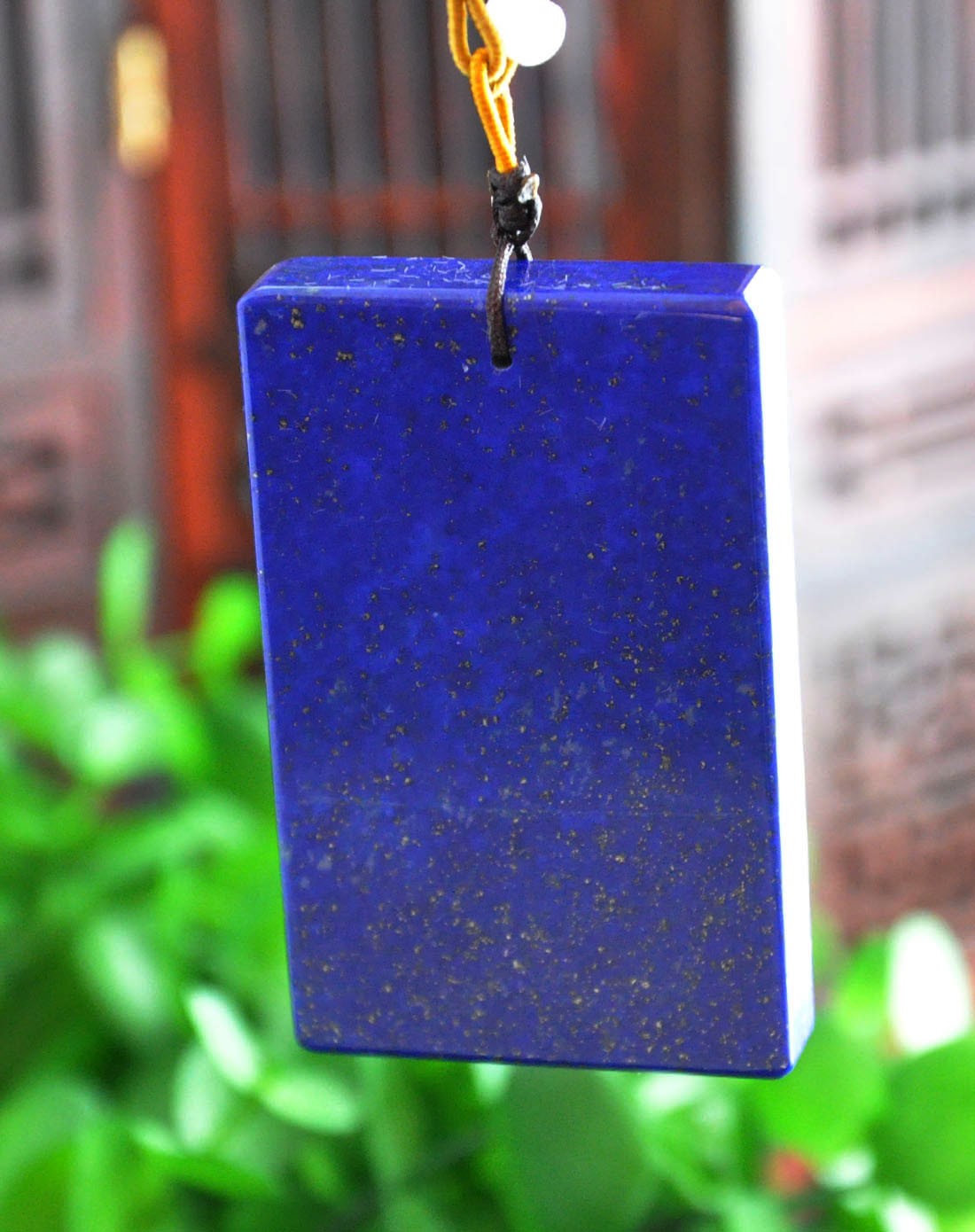 老矿青金石平安无事牌