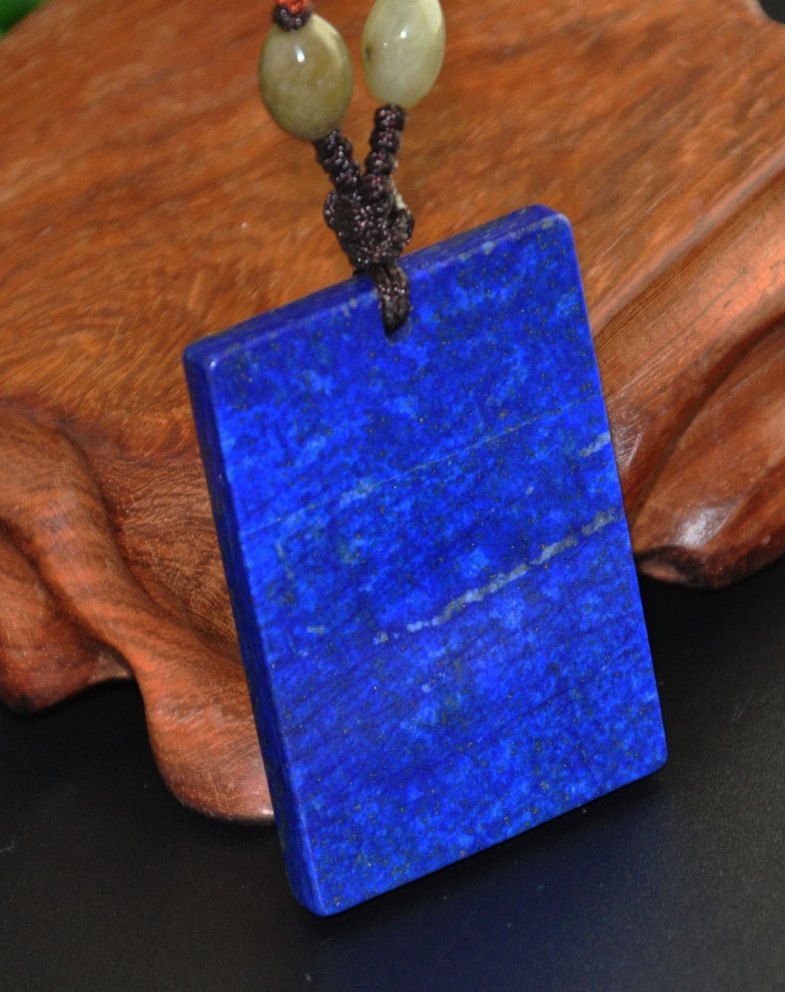 老矿青金石平安无事牌