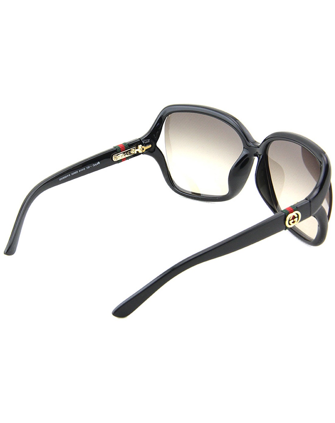 奢品眼镜专场-gucci镂空镜框黑色太阳镜