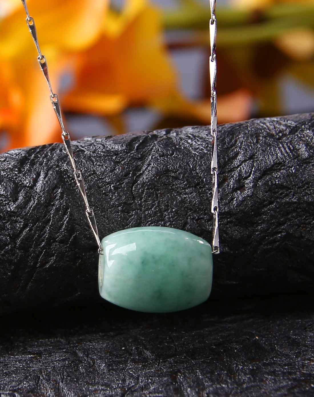 天然翡翠a货豆种飘花路路通挂件(国家权威认证)赠送银链