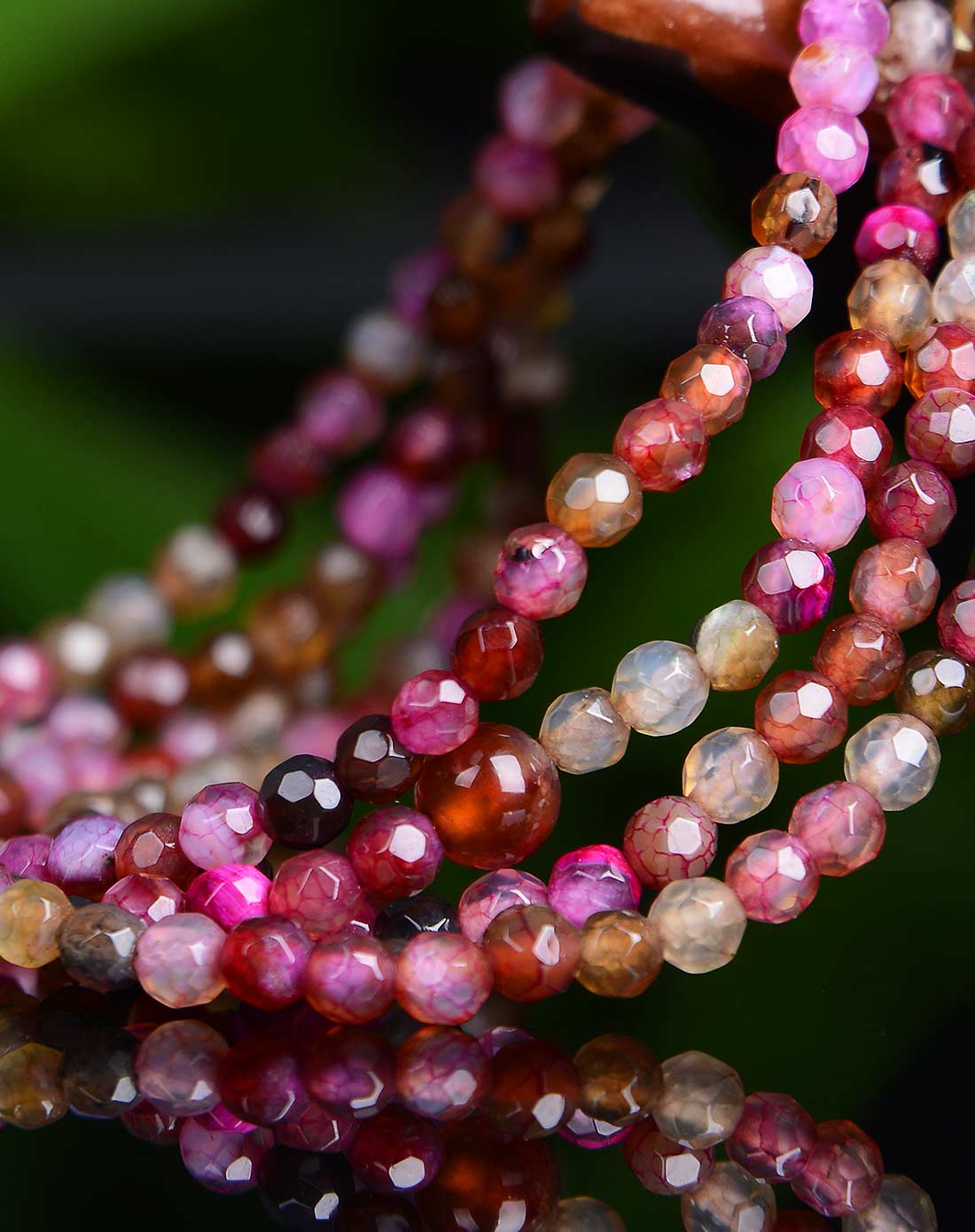 多彩玛瑙之盛夏晚晴多圈手串(附证书)