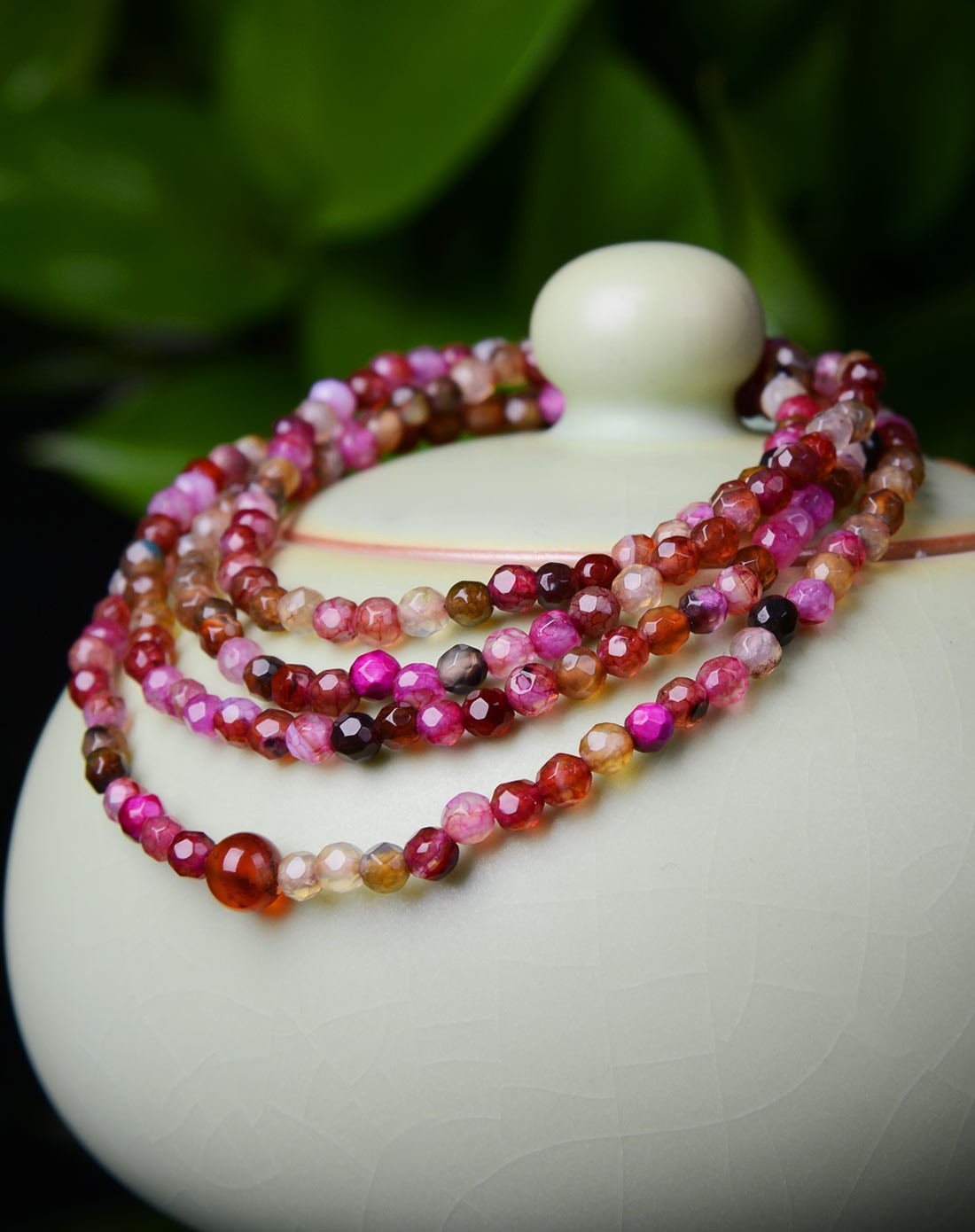 多彩玛瑙之盛夏晚晴多圈手串(附证书)