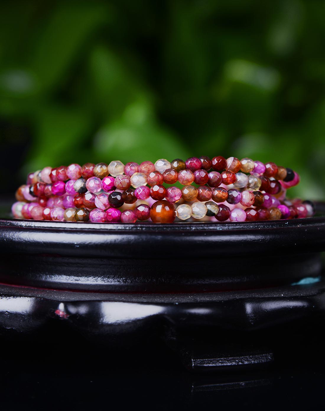 多彩玛瑙之盛夏晚晴多圈手串(附证书)