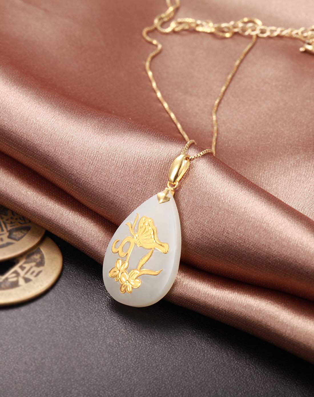 佐卡伊zocai珠宝专场-足金和田玉套链(送链)