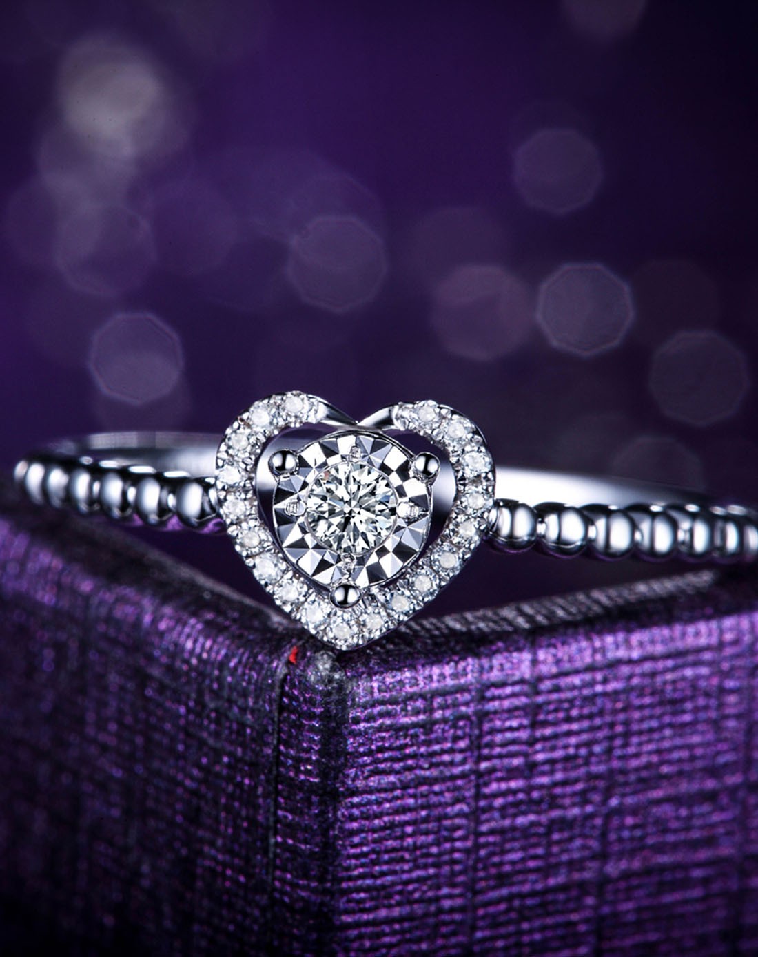 克拉效果质感钻石女戒-sweetlove