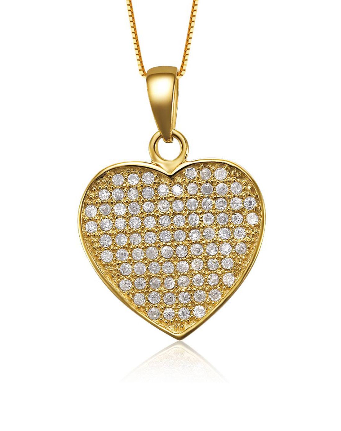 925银群镶瑞士钻吊坠幸运之星金色