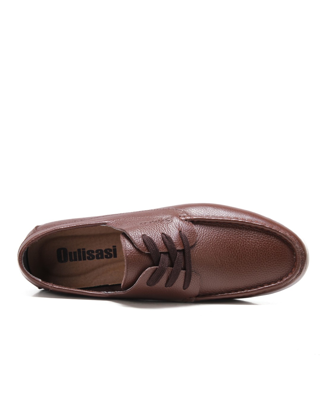 棕色牛皮英伦时尚纯牛皮休闲鞋