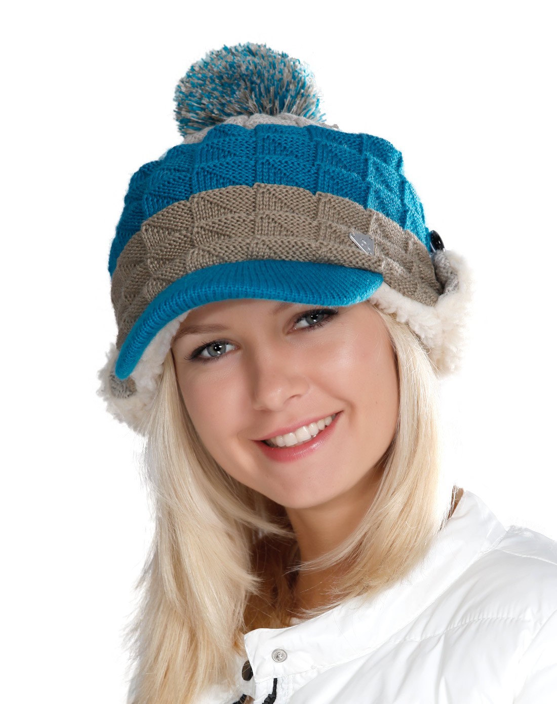 中性深海色有檐帽 保暖时尚