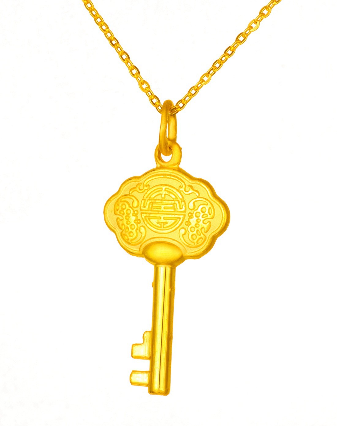 足金吊坠 智慧金钥匙(3.91克)